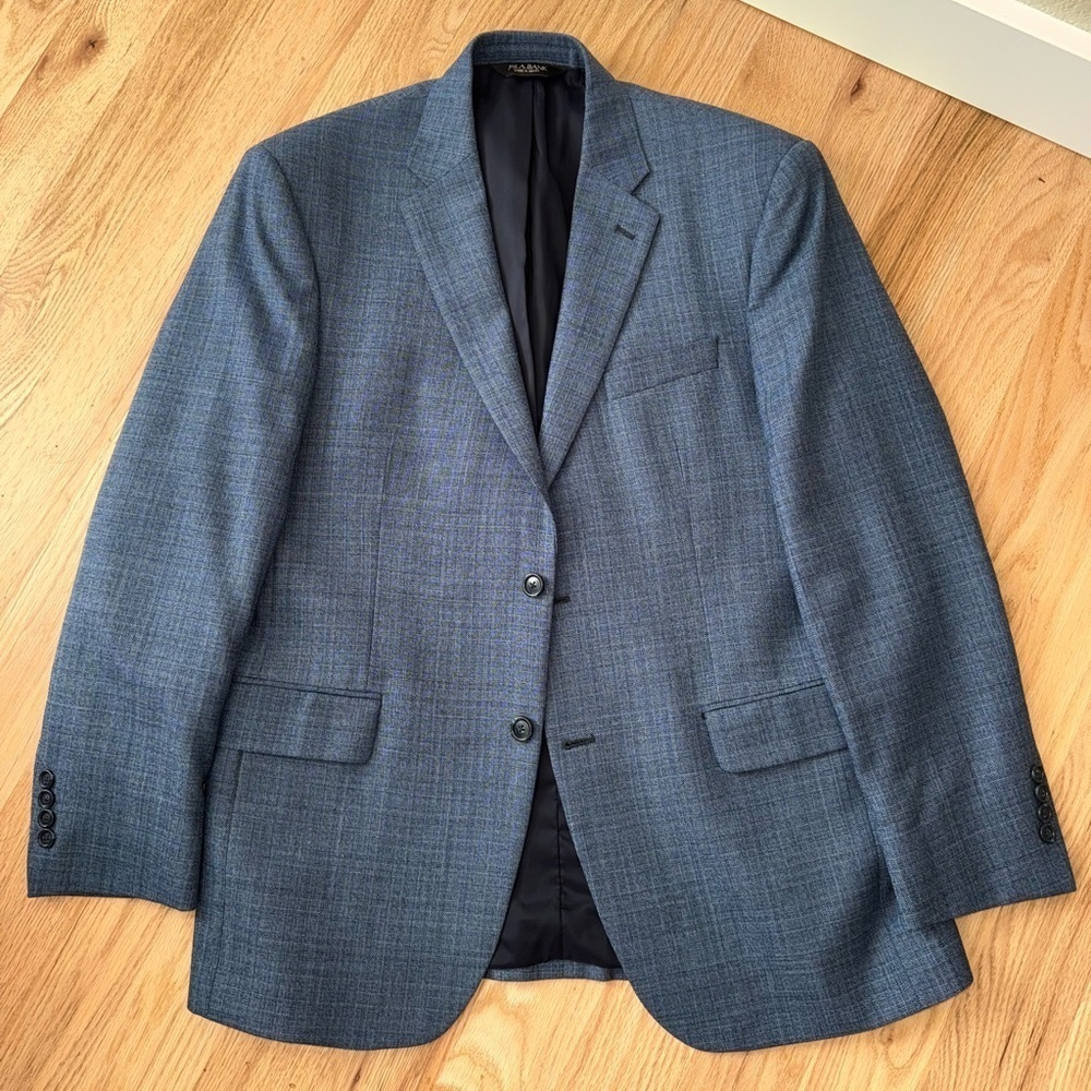 Jos. A. Bank 100% Wool Traveler Blazer Jacket Blue Men’s Size 41 Regular